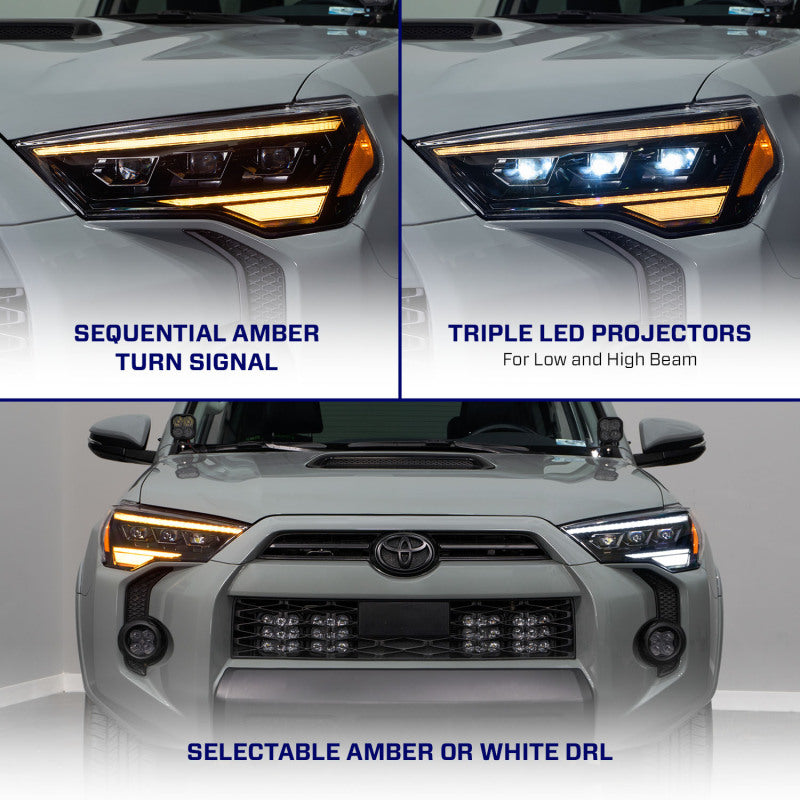 Form Lighting 2014-2024 Toyota 4Runner Sequential LED Projector Headlights (Pair)