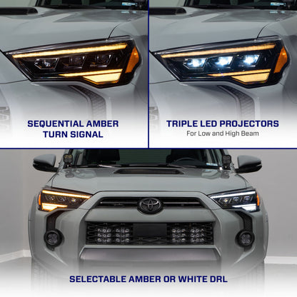 Form Lighting 2014-2024 Toyota 4Runner Sequential LED Projector Headlights (Pair)