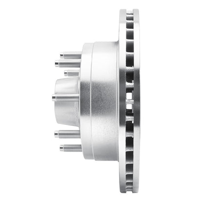 R1 Concepts R1 86-94 Ford E-250 Econoline Front Left Drilled & Slotted Silver Brake Rotor
