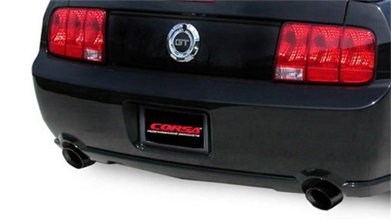 CORSA Performance Corsa 2005-2010 Ford Mustang Shelby GT500 5.4L V8 Black Sport Axle-Back Exhaust