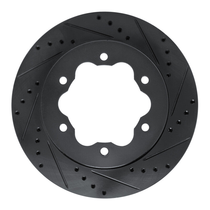 R1 Concepts R1 20-25 Ford Transit-350 HD/DRW Rear Right Drilled & Slotted Black Brake Rotor
