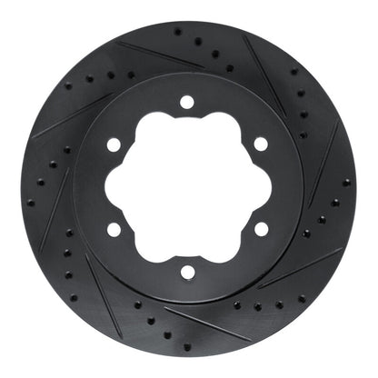 R1 Concepts R1 20-25 Ford Transit-350 HD/DRW Rear Right Drilled & Slotted Black Brake Rotor