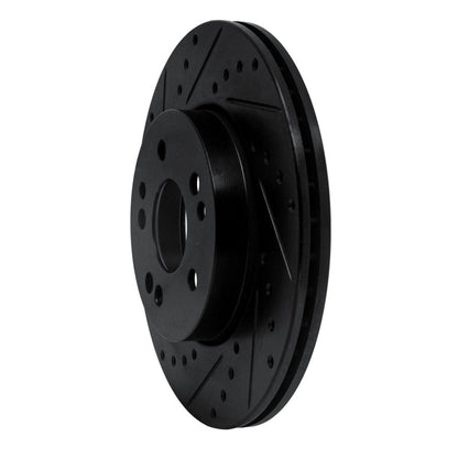 R1 Concepts R1 90-95 Mercedes-Benz E320 Front Left Drilled & Slotted Black Brake Rotor