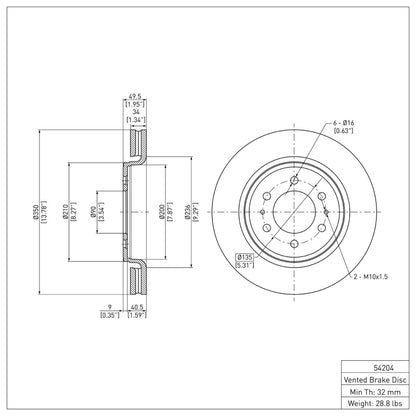 DFC 07-21 Ford Expedition Front GeoSPEC Coated Rotor