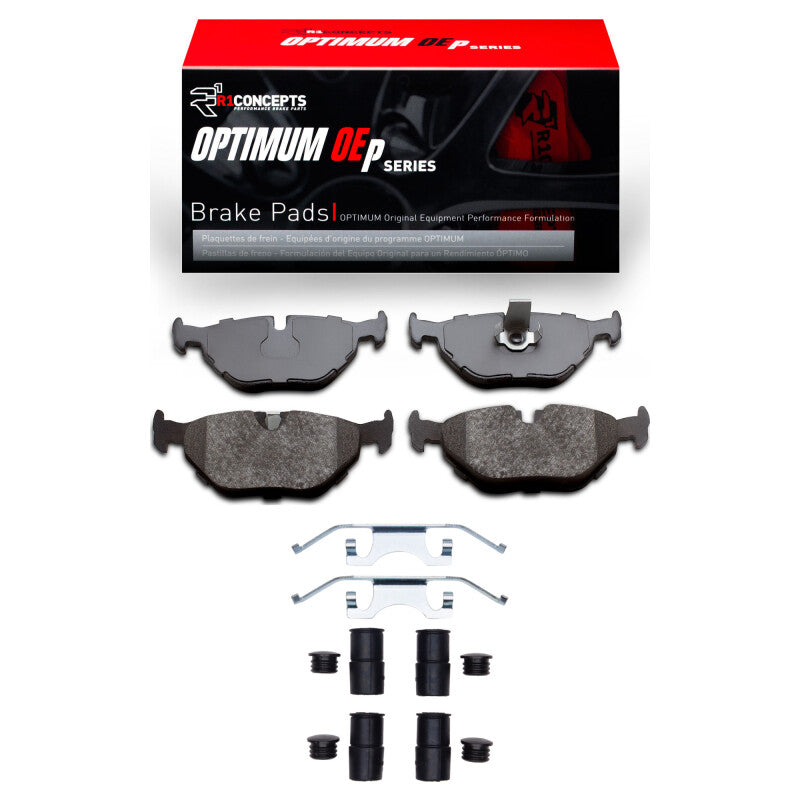 R1 Concepts R1 96-03 BMW 528I Rear Optimum OE Pads & Hardware Kit