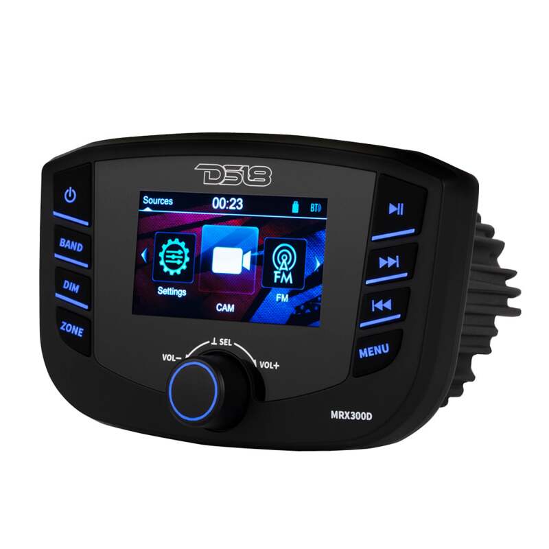 DS18 3in Color TFT Screen 3 Zones 4 volts Output BT RDS 4x 50 Watts DAB Europe Antenna Incl Headunit