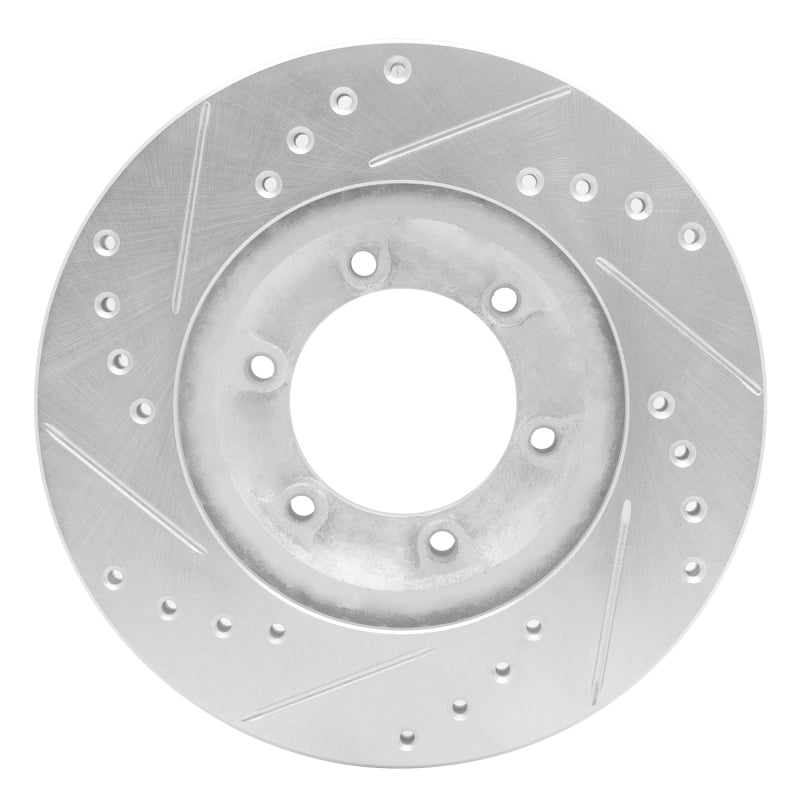 R1 Concepts R1 84-87 Isuzu Pickup Front Right Drilled & Slotted Silver Brake Rotor