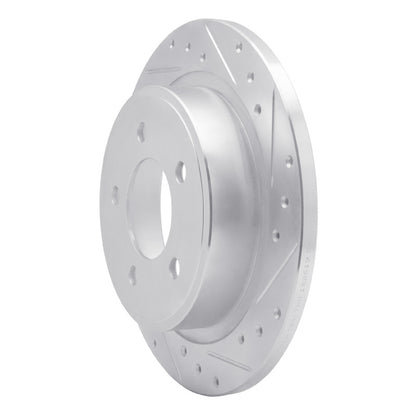 R1 Concepts R1 04-08 Chrysler Pacifica Rear Right Drilled & Slotted Silver Brake Rotor