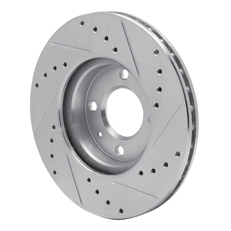 R1 Concepts R1 06-12 Dodge Attitude (Mexico) Front Left Drilled & Slotted Silver Brake Rotor