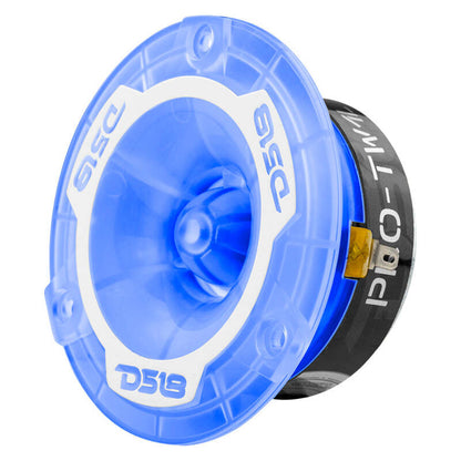 DS18 3.8in Super Bullet Tweeter 120 Watts RMS 1in Aluminum Vc 4 ohm RGB LED Lights- Pair