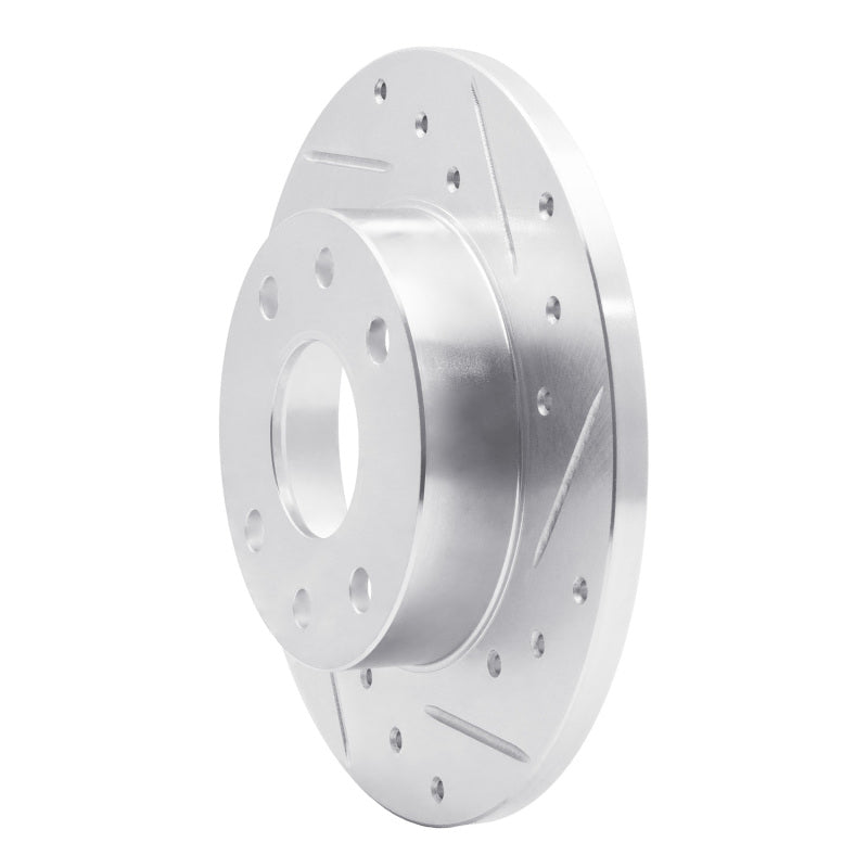 R1 Concepts R1 85-89 Chevrolet SPECTRUM Front Right Drilled & Slotted Silver Brake Rotor
