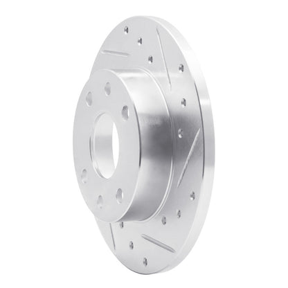 R1 Concepts R1 85-89 Chevrolet SPECTRUM Front Right Drilled & Slotted Silver Brake Rotor