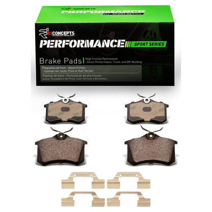 R1 Concepts R1 03-06 Volkswagen Golf R Rear Performance Sport Pads & Hardware Kit
