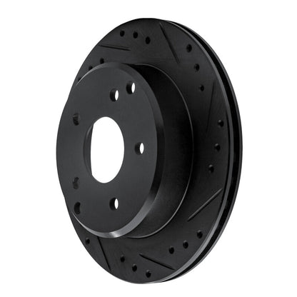 R1 Concepts R1 84-87 Chevrolet Corvette Rear Right Drilled & Slotted Black Brake Rotor