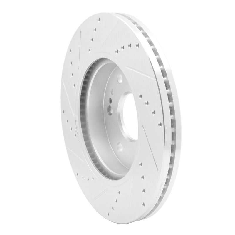 R1 Concepts R1 2019-2026 Cadillac Vistiq Front Right Drilled & Slotted Silver Brake Rotor
