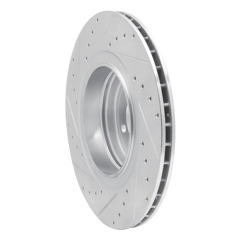 R1 Concepts R1 07-08 BMW ALPINA B7 Rear Right Drilled & Slotted Silver Brake Rotor