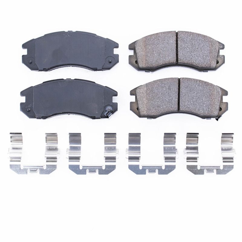 PowerStop Power Stop 93-96 Subaru Impreza Front Z17 Evolution Ceramic Brake Pads w/Hardware