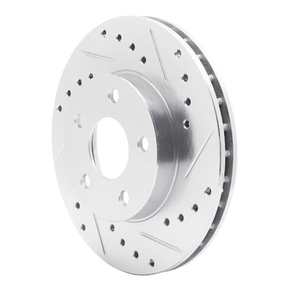 R1 Concepts R1 82-84 Buick SKYHAWK Front Right Drilled & Slotted Silver Brake Rotor