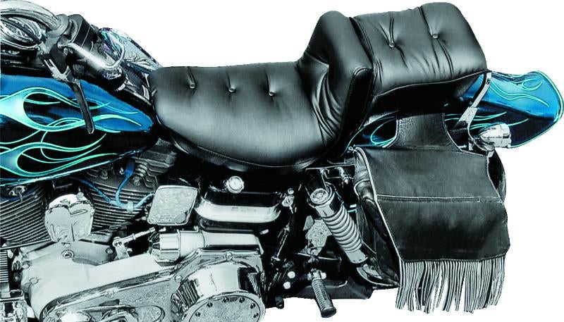 Mustang Motorcycle Mustang 00-17 Harley Softail w/Square Dash Tank Bib - Black