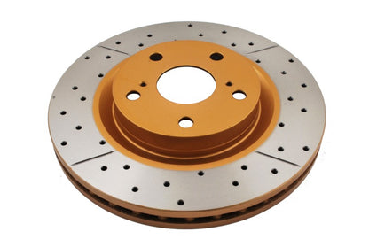 DBA 13-19 Lexus ES300h Front Street Series Drilled & Slotted Rotor w/Gold Hat