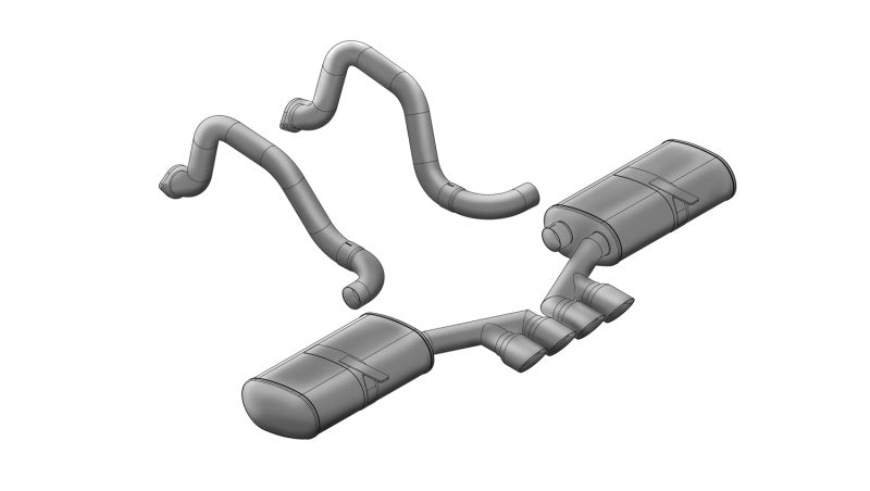 CORSA Performance Corsa 1997-2004 Chevrolet Corvette C5 Z06 5.7L V8 Polished Sport Axle-Back Exhaust