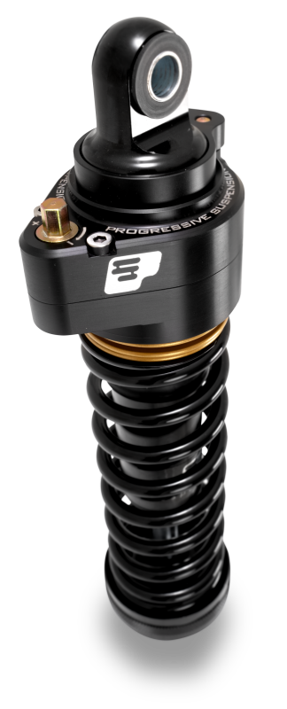 Progressive Harley Ultra Touring-QPS 944 Series Shocks, 13in, 12in Ride Height Standard - Black/Gold