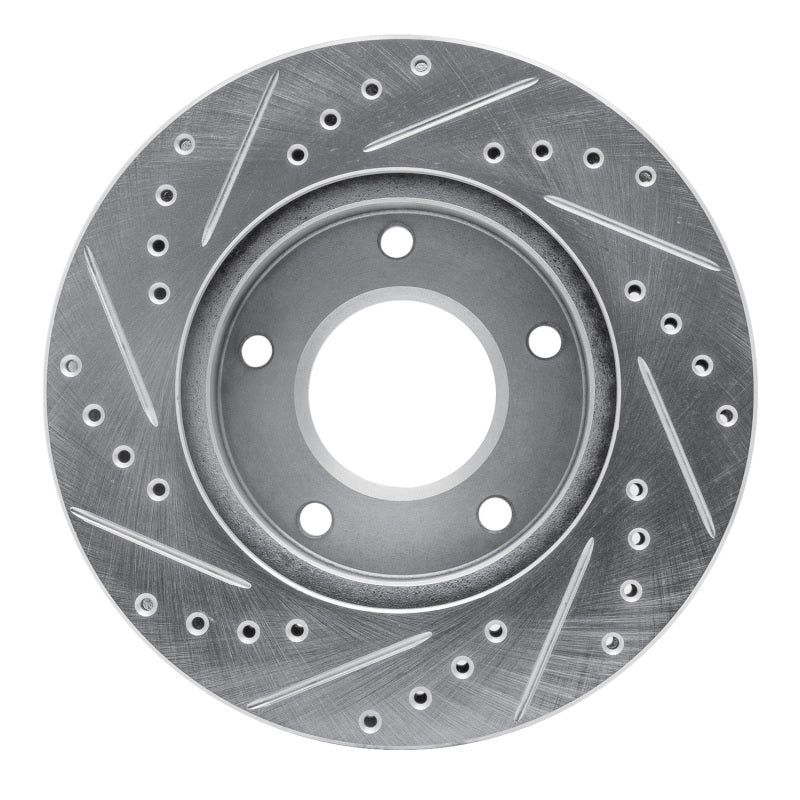R1 Concepts R1 69-78 Cadillac Eldorado Front Right Rear Right Drilled & Slotted Silver Brake Rotor