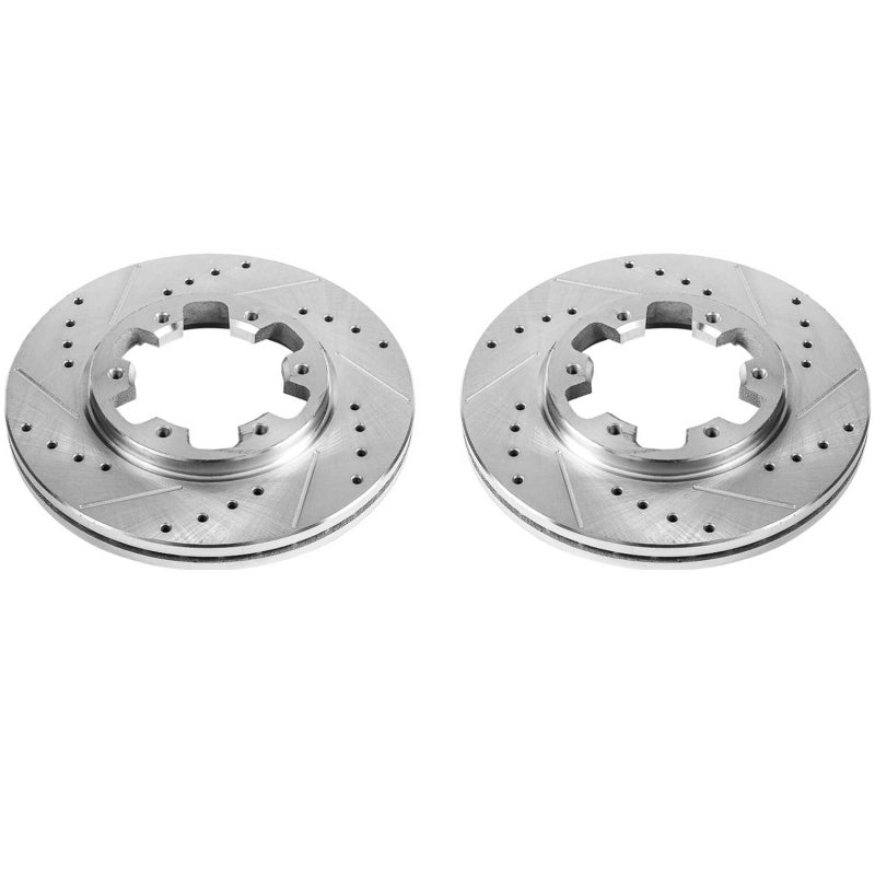 PowerStop Power Stop 85-86 Nissan 720 Front Evolution Drilled & Slotted Rotors - Pair