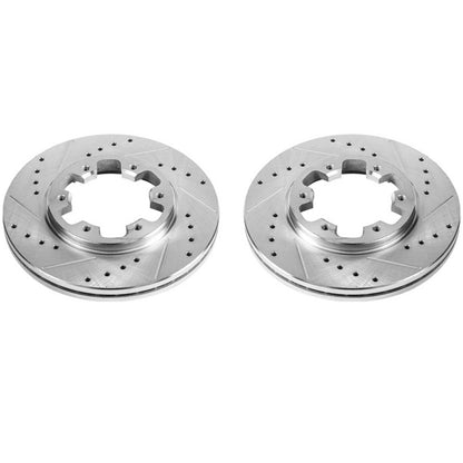 PowerStop Power Stop 85-86 Nissan 720 Front Evolution Drilled & Slotted Rotors - Pair