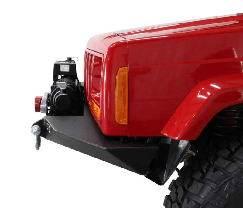 Fishbone Offroad Cherokee XJ Front Winch Bumper W/O Grille Guard Bullhead Steel - Blk Txtrd Pwdrcoat