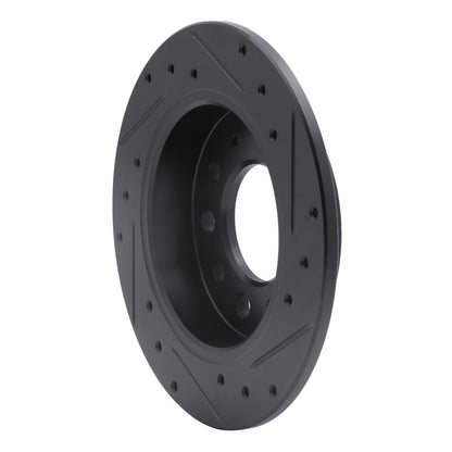 R1 Concepts R1 03-08 Hyundai Tiburon Rear Left Drilled & Slotted Black Brake Rotor