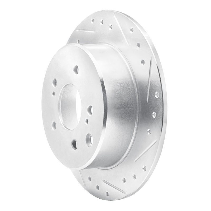R1 Concepts R1 90-96 Infiniti Q45 Rear Right Drilled & Slotted Silver Brake Rotor
