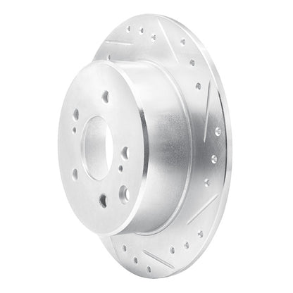 R1 Concepts R1 90-96 Infiniti Q45 Rear Right Drilled & Slotted Silver Brake Rotor