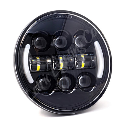 Letric Lighting 5.75in Integrated W/Switchbacks Turn Signal Black