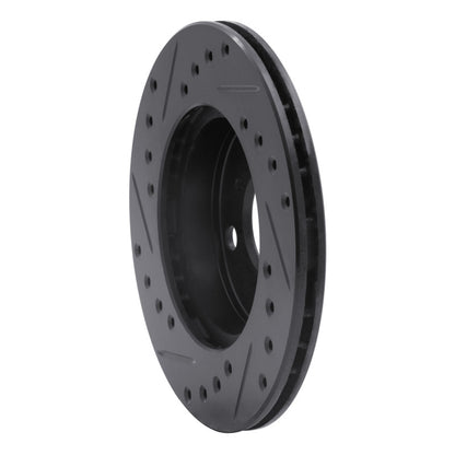 R1 Concepts R1 91-99 Toyota Paseo Front Right Drilled & Slotted Black Brake Rotor