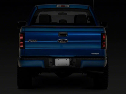 Raxiom 09-14 Ford F-150 Styleside Axial Series LED Tail Lights- Black Housing (Smoked Lens)