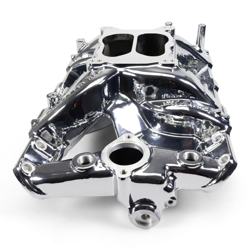 Edelbrock Pontiac 326-455 Performer RPM Intake Manifold - Chrome Plasma Finish