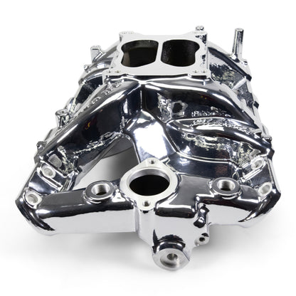 Edelbrock Pontiac 326-455 Performer RPM Intake Manifold - Chrome Plasma Finish