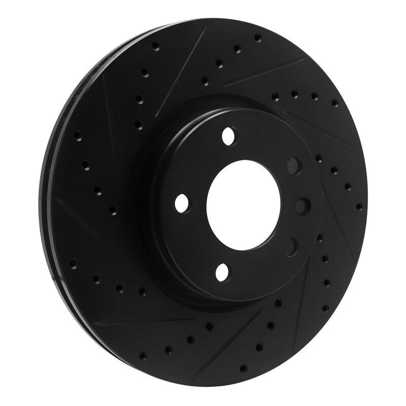 R1 Concepts R1 97-01 Cadillac CATERA Front Left Drilled & Slotted Black Brake Rotor