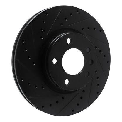 R1 Concepts R1 97-01 Cadillac CATERA Front Left Drilled & Slotted Black Brake Rotor
