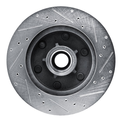 R1 Concepts R1 88-96 Chevrolet C2500 Front Left Drilled & Slotted Silver Brake Rotor