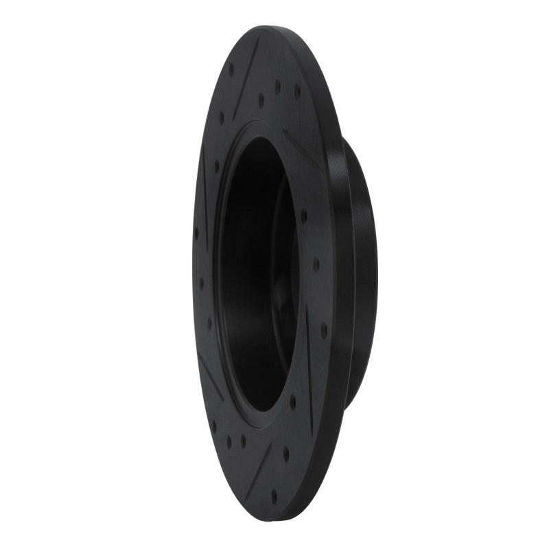 R1 Concepts R1 84-95 Audi 90 Quattro Rear Right Drilled & Slotted Black Brake Rotor