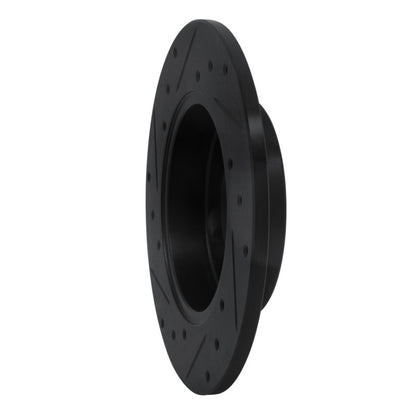 R1 Concepts R1 84-95 Audi 90 Quattro Rear Right Drilled & Slotted Black Brake Rotor
