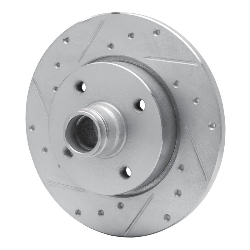 R1 Concepts R1 76-84 Porsche 924 Front Left Drilled & Slotted Silver Brake Rotor