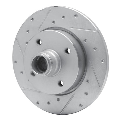 R1 Concepts R1 76-84 Porsche 924 Front Left Drilled & Slotted Silver Brake Rotor