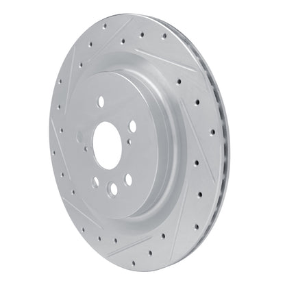 R1 Concepts R1 20-25 Lexus RX350 Rear Left Drilled & Slotted Silver Brake Rotor
