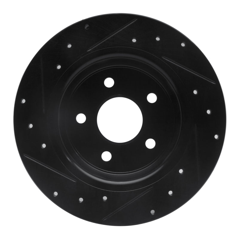 R1 Concepts R1 00-06 Rover 75 (Mexico) Rear Right Drilled & Slotted Black Brake Rotor