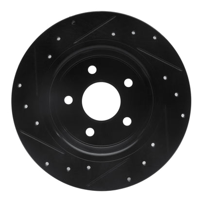 R1 Concepts R1 00-06 Rover 75 (Mexico) Rear Right Drilled & Slotted Black Brake Rotor