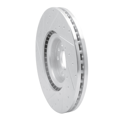 R1 Concepts R1 18-20 Jaguar E-Pace Front Right Drilled & Slotted Silver Brake Rotor