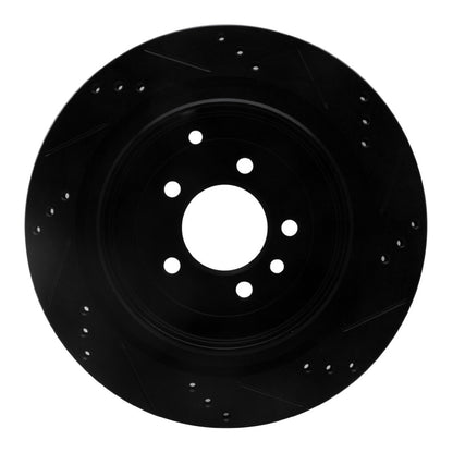 R1 Concepts R1 05-16 Land Rover Discovery (Latin America) Rear Left Drilled & Slotted Black Brake Rotor